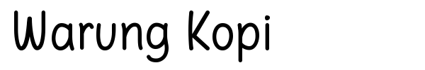 Warung Kopi font preview